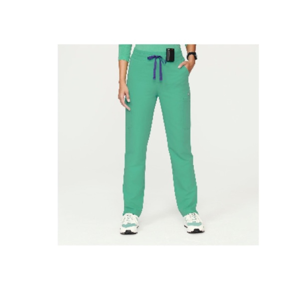 Women's Surgical Green Yola High Waisted - Petite Skinny Scrub Pants